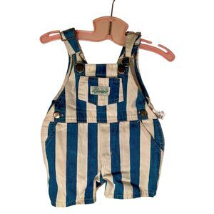 VTG Kids Cuecumber Striped Overalls Jumpsuit Size 6 Months